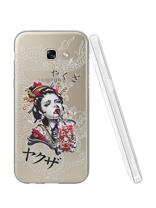 Силиконовый чехол для Samsung Galaxy A5 2017 "Geisha Bloody"