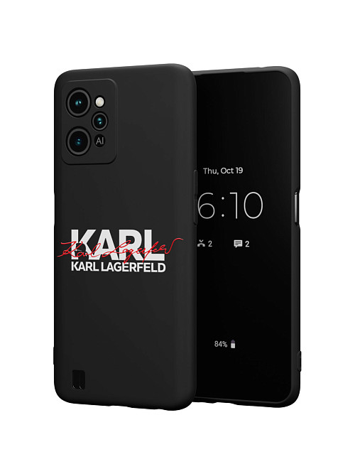 Силиконовый чехол для realme C31 "NOVEL: Lagerfeld V.2"