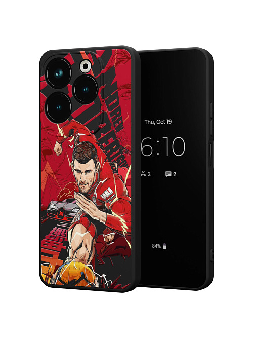 Силиконовый чехол для Infinix HOT 40/HOT 40 Pro "NOVEL: Andrew Robertson"