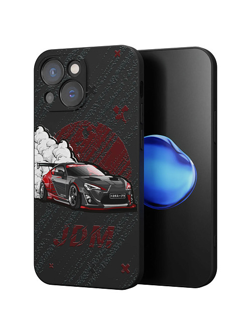 Силиконовый чехол для Apple iPhone 14 "JDM чёрная машина"