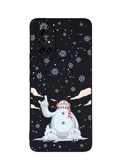 Силиконовый чехол для Huawei Nova 8 Крутой снеговик