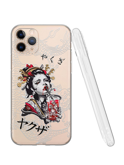 Силиконовый чехол для Apple iPhone 11 Pro "Geisha Bloody"