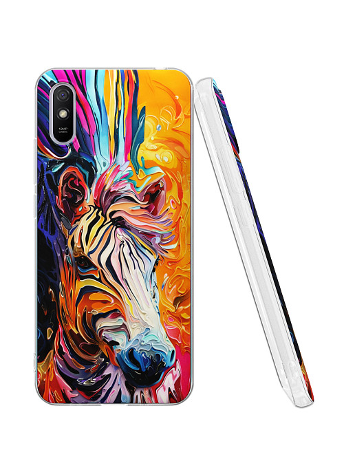 Силиконовый чехол для Xiaomi Redmi 9A "Зебра"