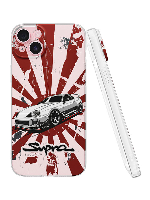 Силиконовый чехол для Apple iPhone 15 Plus "Toyota Supra"