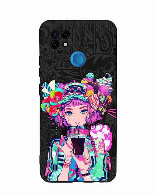 Силиконовый чехол для Realme C21 Lolipop girl