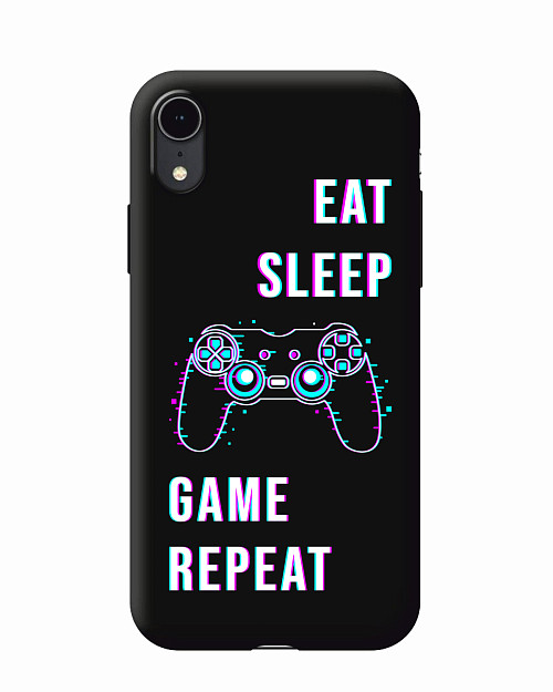 Силиконовый чехол для Apple iPhone Xr "Eat Sleep Game repeat"