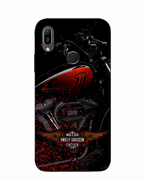 Силиконовый чехол для Huawei Y6 (2019) Мотоцикл Harley-Davidson