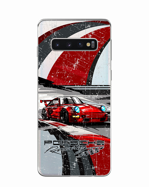 Силиконовый чехол для Samsung Galaxy S10 Porsche 911