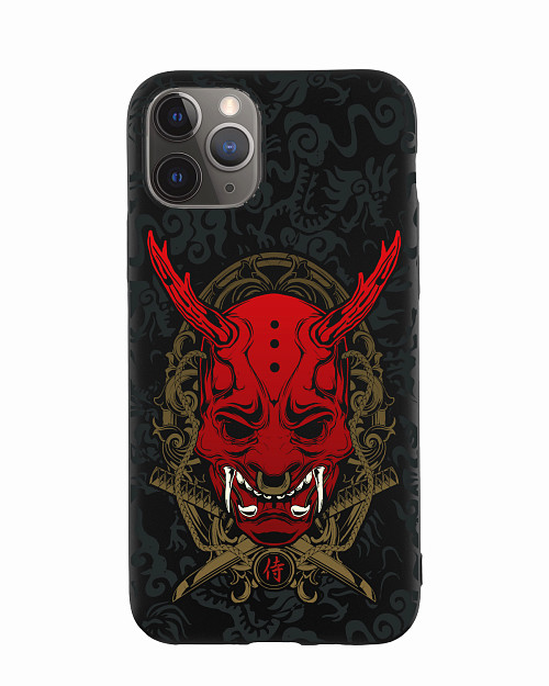 Силиконовый чехол для Apple iPhone 11 Pro "Red Oni mask"