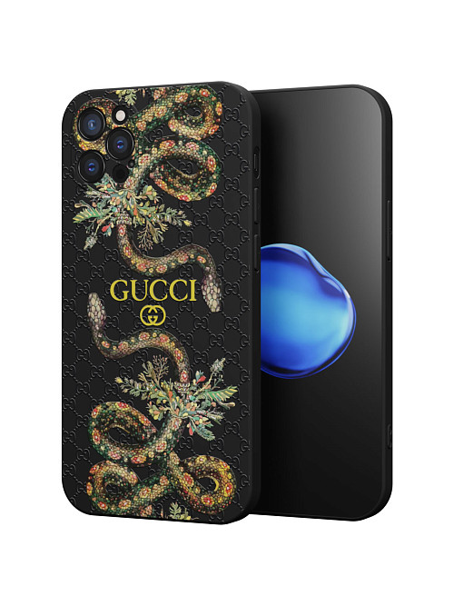 Силиконовый чехол для Apple iPhone 12 Pro Max "NOVEL: Gucci"