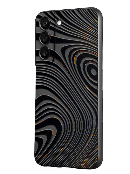 Силиконовый чехол для Samsung Galaxy S22 (5G) Бронзовые волны