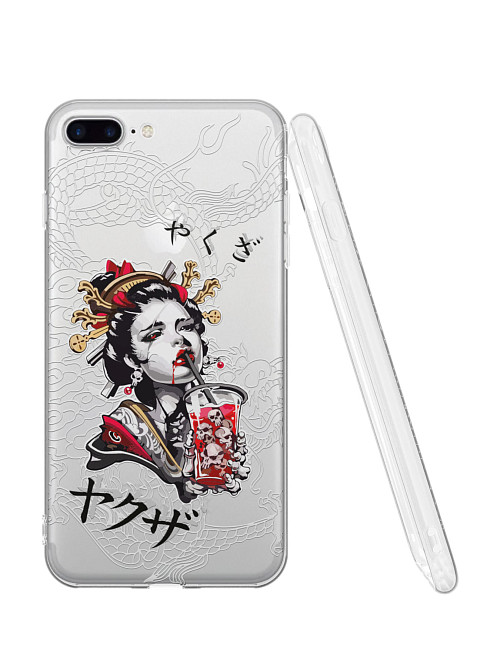 Силиконовый чехол для Apple iPhone 8 Plus "Geisha Bloody"