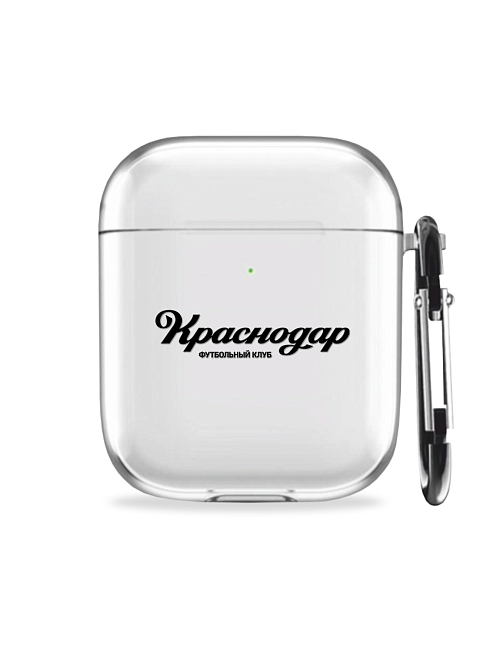 Силиконовый чехол для наушников глянцевый на AirPods 1/2 "Краснодар: Бык"