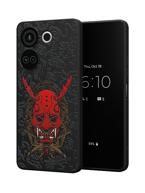 Силиконовый чехол для Tecno Camon 20 "Red Oni mask"