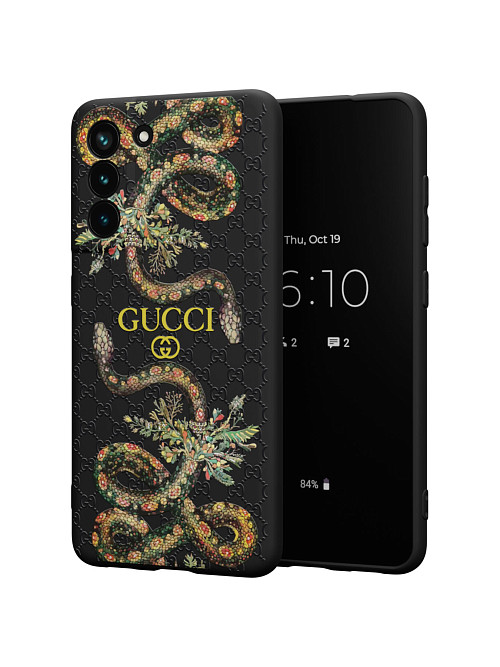 Силиконовый чехол для Samsung Galaxy S21 FE "NOVEL: Gucci"