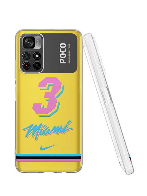 Силиконовый чехол для Poco M4 Pro (5G) "NOVEL: Майами Хит"