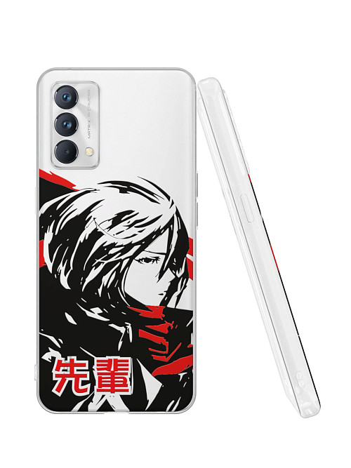 Силиконовый чехол для Realme GT Master Edition "Атака титанов - Mikasa Ackerman"