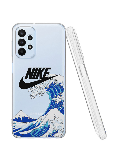 Силиконовый чехол для Samsung Galaxy A23 (5G) "NOVEL: Nike и волна"