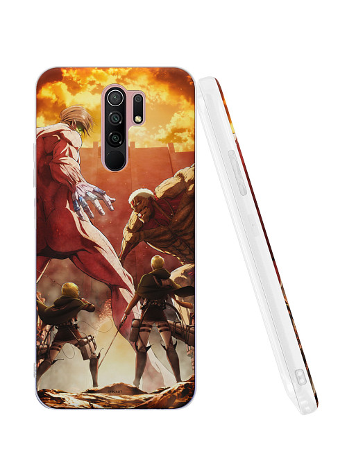 Силиконовый чехол для Xiaomi Redmi 9 "AOT: Эрен и Атакующий"