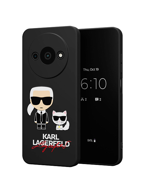 Силиконовый чехол для Xiaomi Redmi A3 "NOVEL: Lagerfeld"