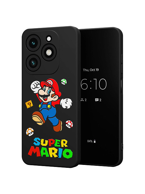 Силиконовый чехол для Tecno Spark 20 "NOVEL: Супер Марио"