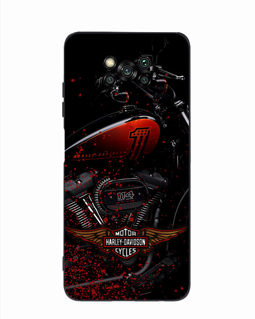 Силиконовый чехол для Poco X3 Мотоцикл Harley-Davidson