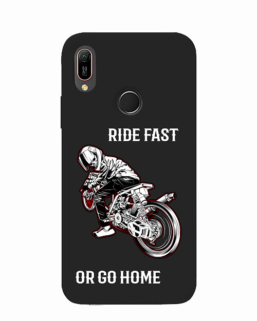 Силиконовый чехол для Honor 8A Ride fast or go home