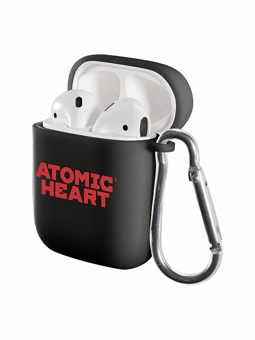 Силиконовый чехол для наушников матовый на AirPods 1/2 "Atomic Heart: Лого"