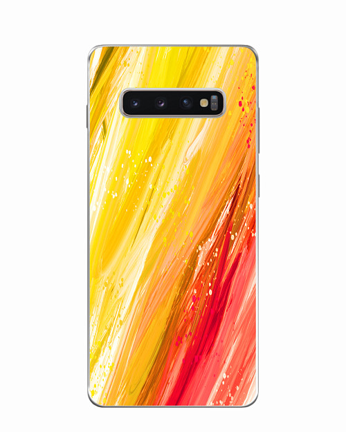 Силиконовый чехол для Samsung Galaxy S10 Plus Масляные краски