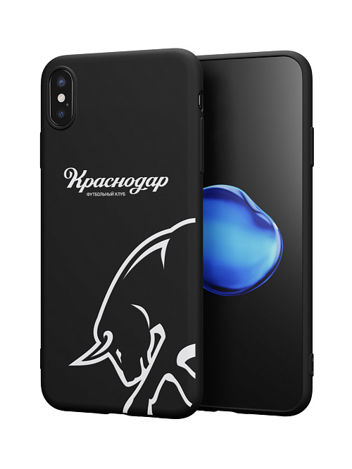 Силиконовый чехол для Apple iPhone Xs Max "Краснодар: Бык"