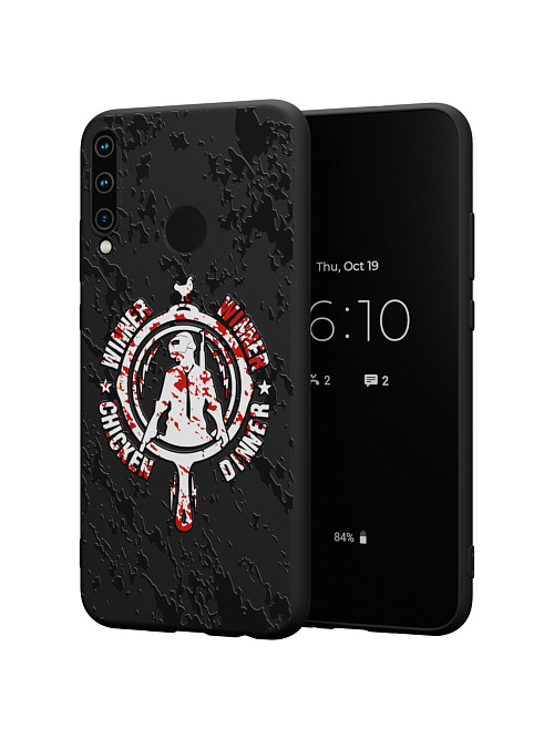 Силиконовый чехол для Huawei P40 Lite E "NOVEL: PUBG winner"