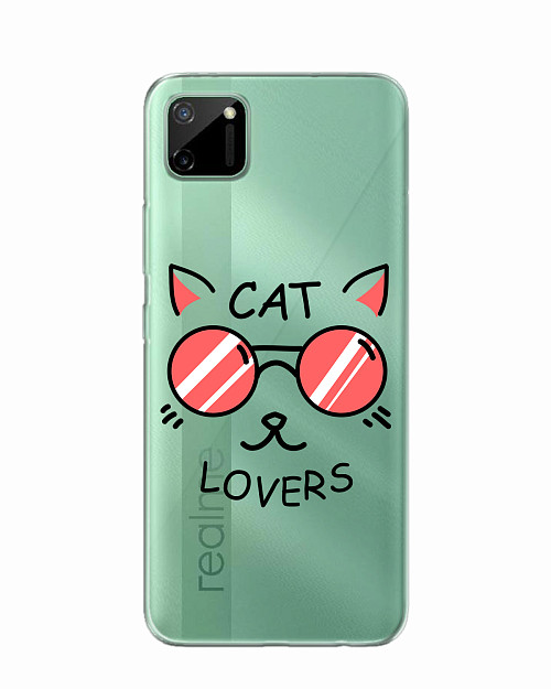 Силиконовый чехол для Realme C11 (2020) Cat lovers