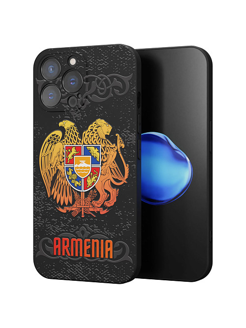 Силиконовый чехол для Apple iPhone 14 Pro Max "Герб Армении"