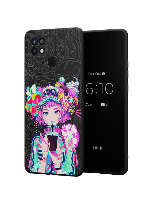 Силиконовый чехол для Xiaomi Redmi 10C "Lolipop girl"