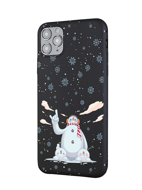 Силиконовый чехол для Apple iPhone 11 Pro Max Крутой снеговик