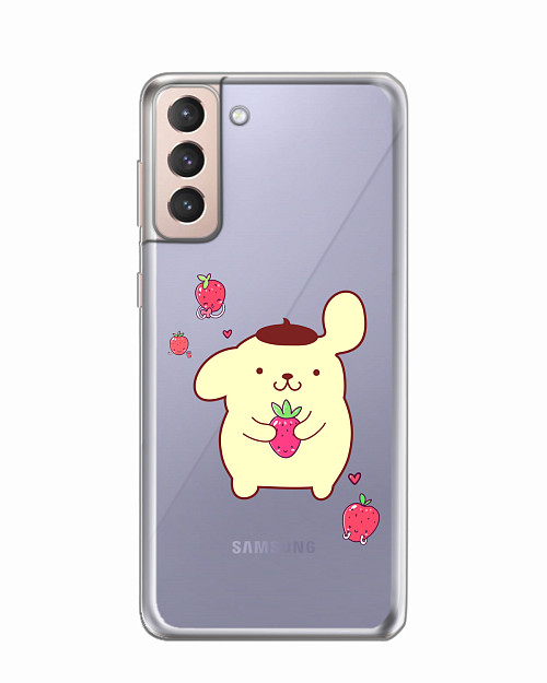 Силиконовый чехол для Samsung Galaxy S21 (5G) "Собачка с ягодой"