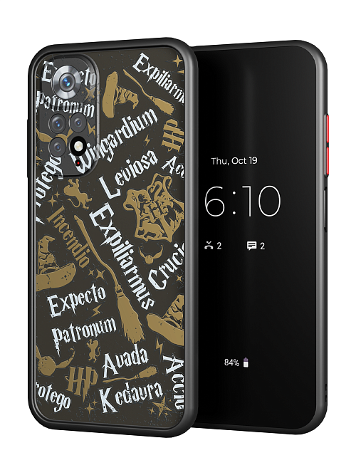 Противоударный чехол для Xiaomi Redmi Note 11S (4G) "NOVEL: Гарри Поттер. Заклинания"