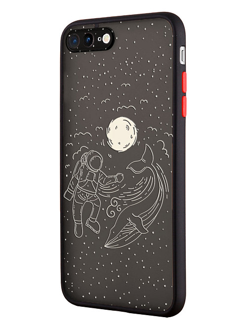 Противоударный чехол для Apple iPhone 8 Plus "Космонавт и кит"