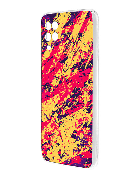 Силиконовый чехол для Samsung Galaxy A12 (4G) "Брызги краски"