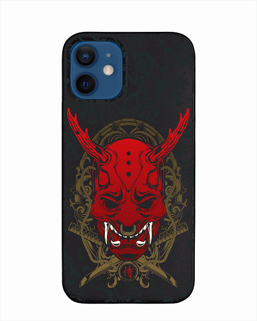 Силиконовый чехол для Apple iPhone 12 Mini Red Oni mask