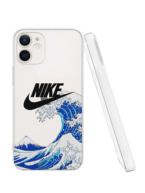 Силиконовый чехол для Apple iPhone 12 mini "NOVEL: Nike и волна"