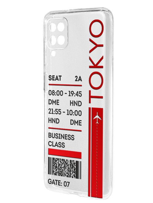 Силиконовый чехол для Samsung Galaxy A12 (4G) "Билет в Токио"
