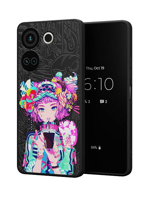 Силиконовый чехол для Tecno Camon 20 "Lolipop girl"