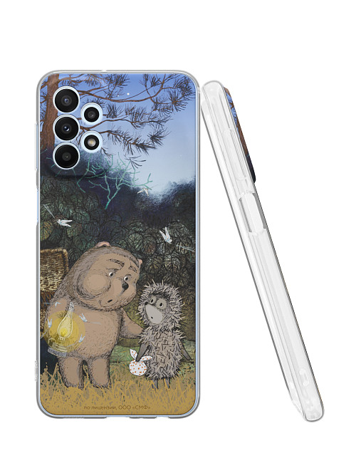 Силиконовый чехол для Samsung Galaxy A23 (5G) "Ёжик в тумане и медвежонок"