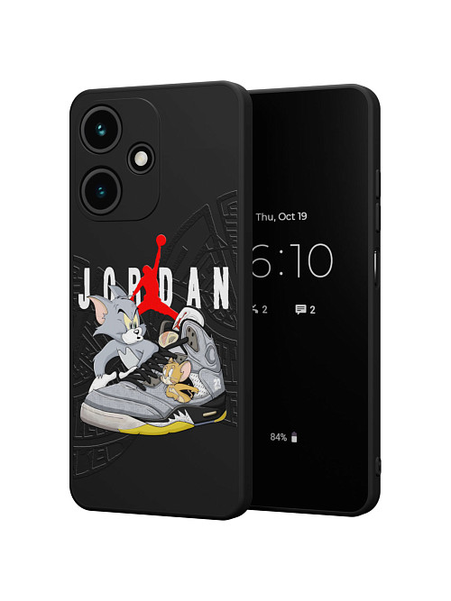 Силиконовый чехол для Infinix Hot 30i "NOVEL: Том и Джери х Nike"