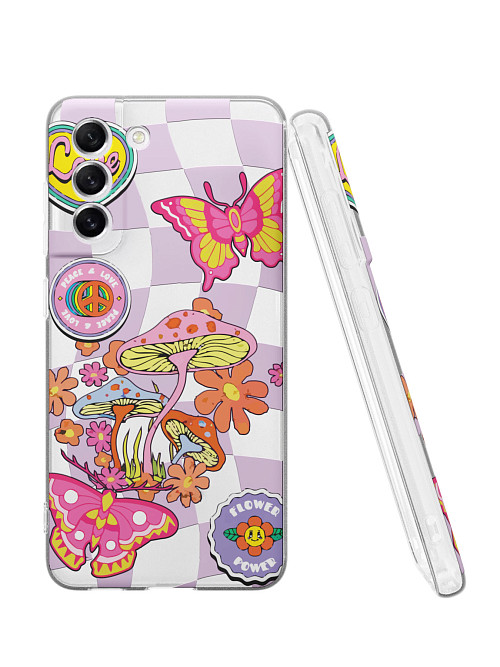 Силиконовый чехол для Samsung Galaxy S21 FE "Flower power"