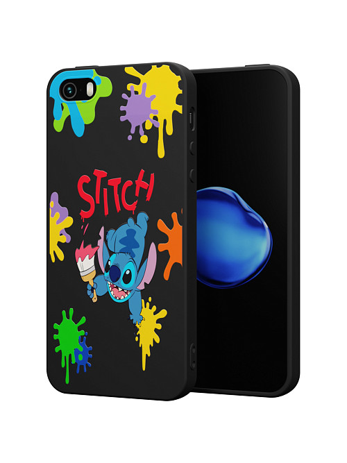 Силиконовый чехол для Apple iPhone SE (2016) "NOVEL: Stitch paints"