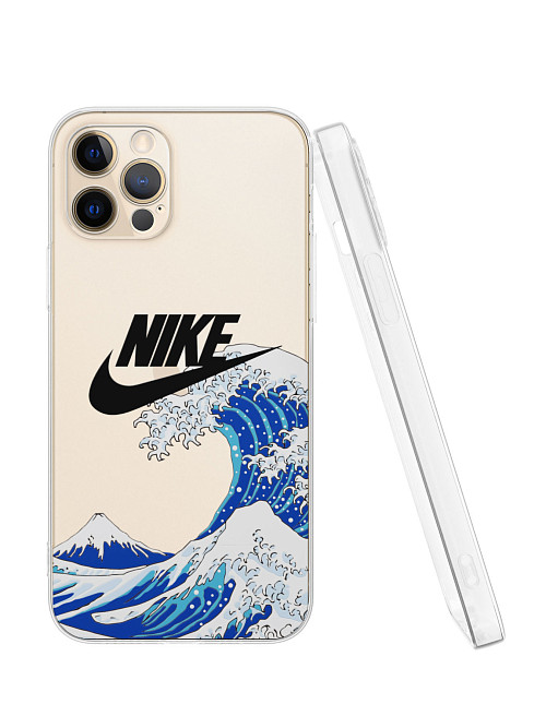 Силиконовый чехол для Apple iPhone 12 Pro "NOVEL: Nike и волна"