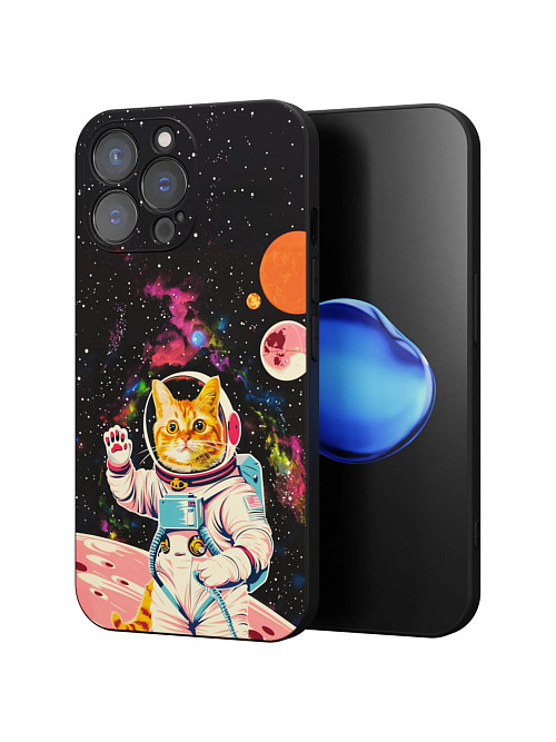 Силиконовый чехол для Apple iPhone 14 Pro Max "Кот - космонавт"