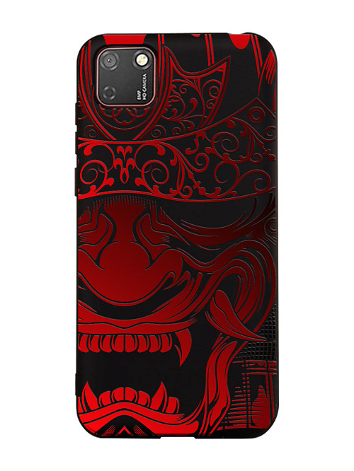 Силиконовый чехол для Huawei Y5p Красная маска самурая